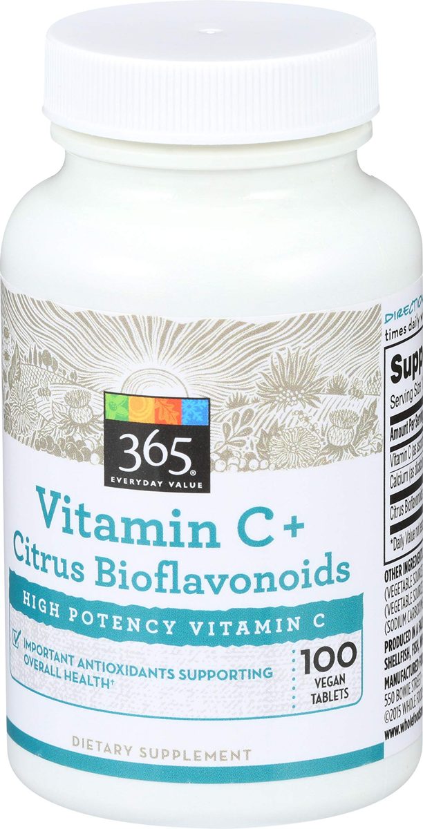 365 Everyday Value, Vitamin C + Citrus Bioflavonoids, 100 ct