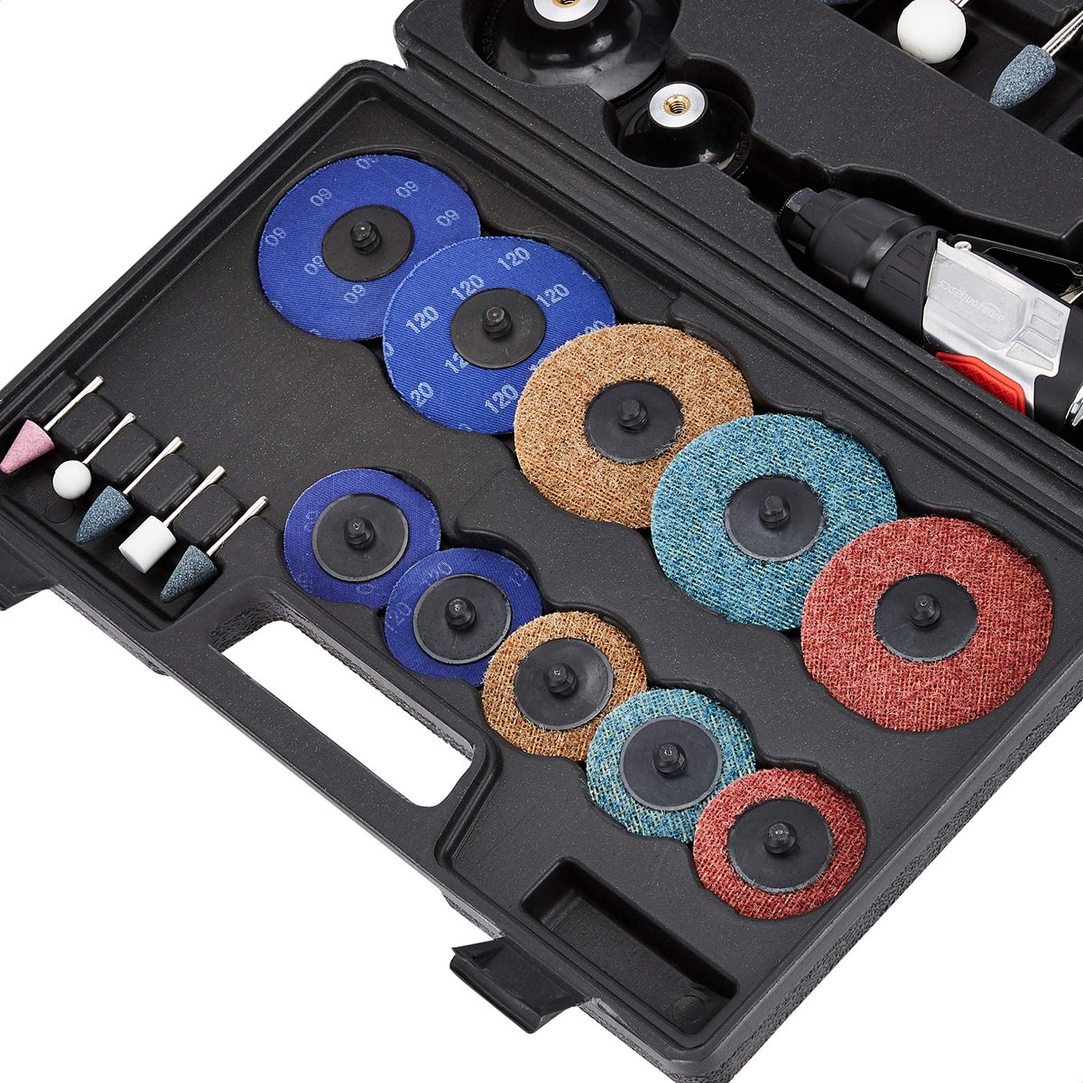 AmazonBasics Pneumatic Air Angle Die Grinder Kit - 28-Piece