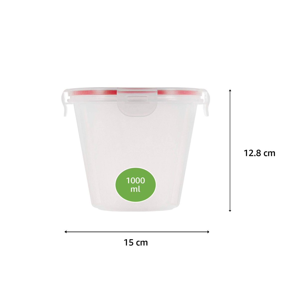 Amazon Brand - Solimo Plastic Kitchen Storage Container Set, 7-Pieces, Transparent
