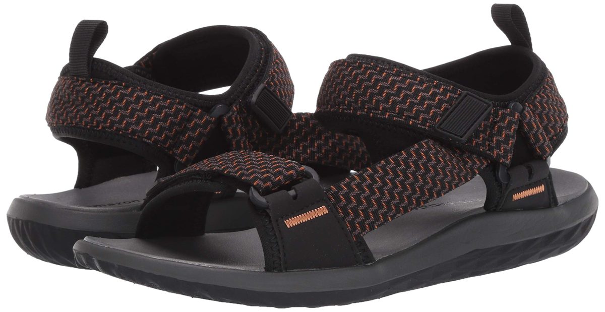 Amazon Essentials Women's Emily Sandal, Black, 8 Medium US
