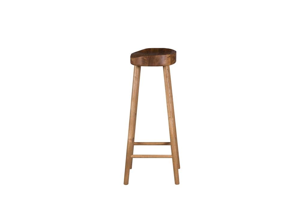 Amazon Brand - Alkove Hayes Two-Level Barstool, 40 x 35 x 81cm, Wild Oak
