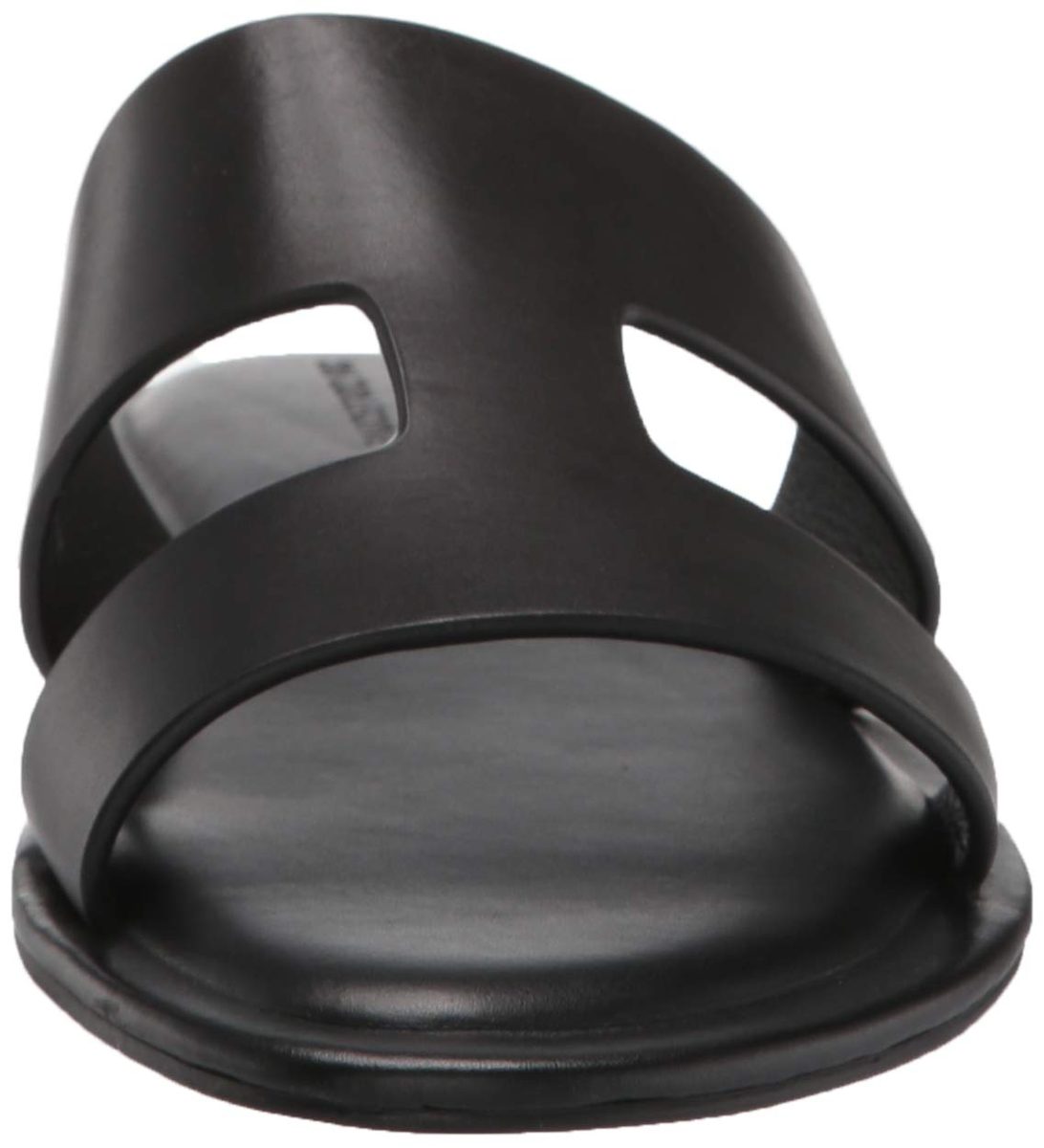 206 Collective Amazon Brand Women's Sabor Flat Sandal, Black, 5.5 B US