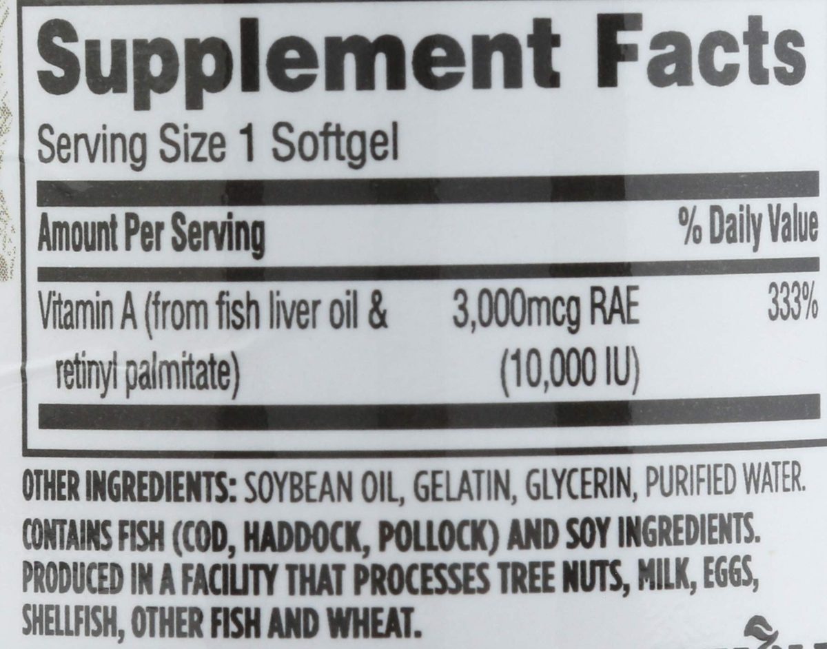 365 Everyday Value, Vitamin A 10 000 IU, 100 ct