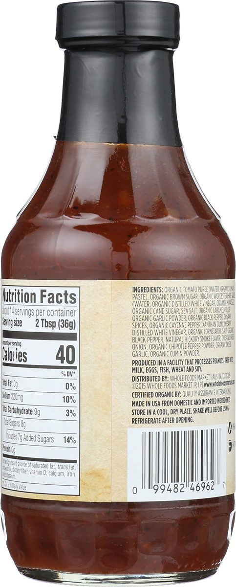 365 Everyday Value, Organic Texas True Barbecue Sauce, 18 oz