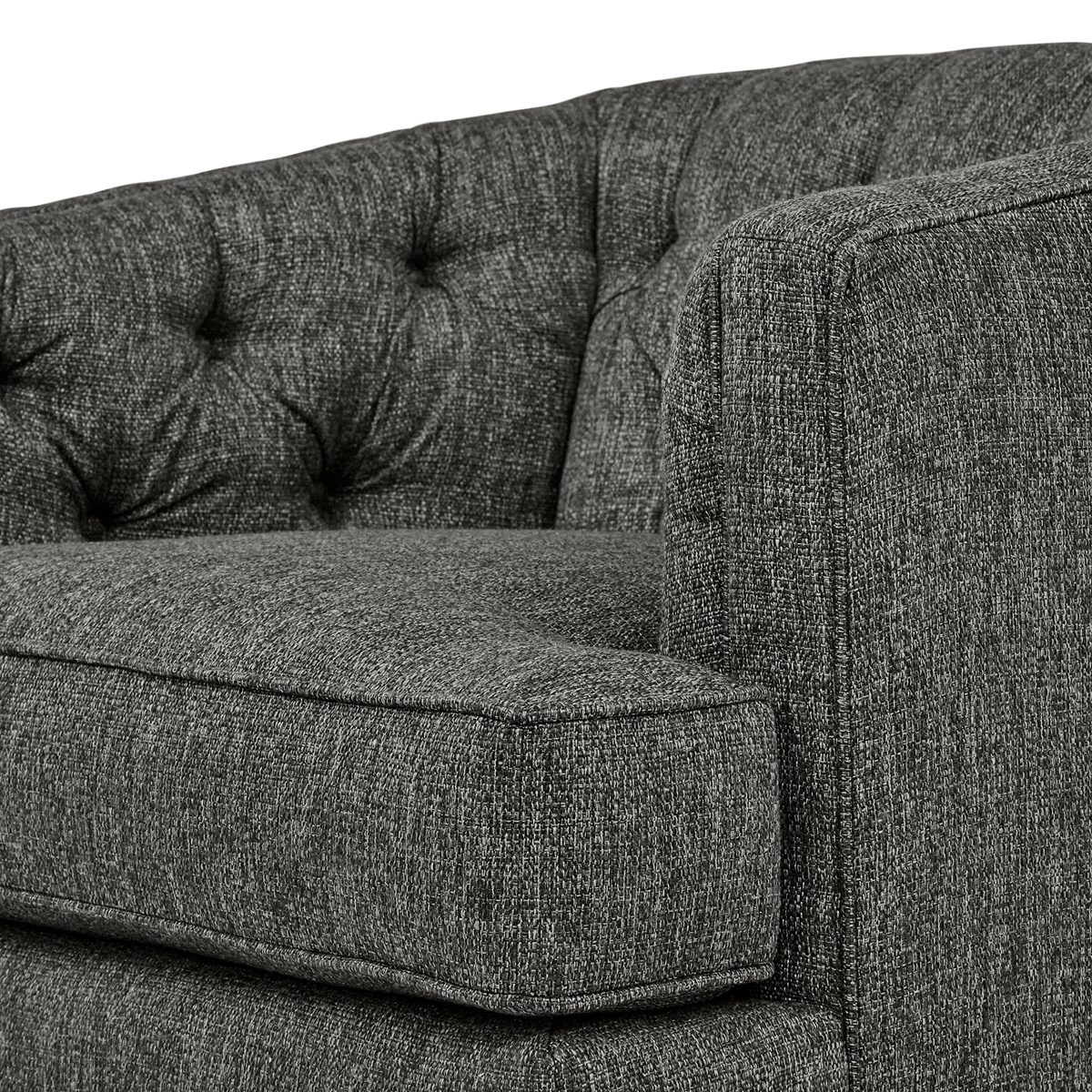 Amazon Brand – Stone & Beam Leila Tufted Chair, 44" W, Charcoal