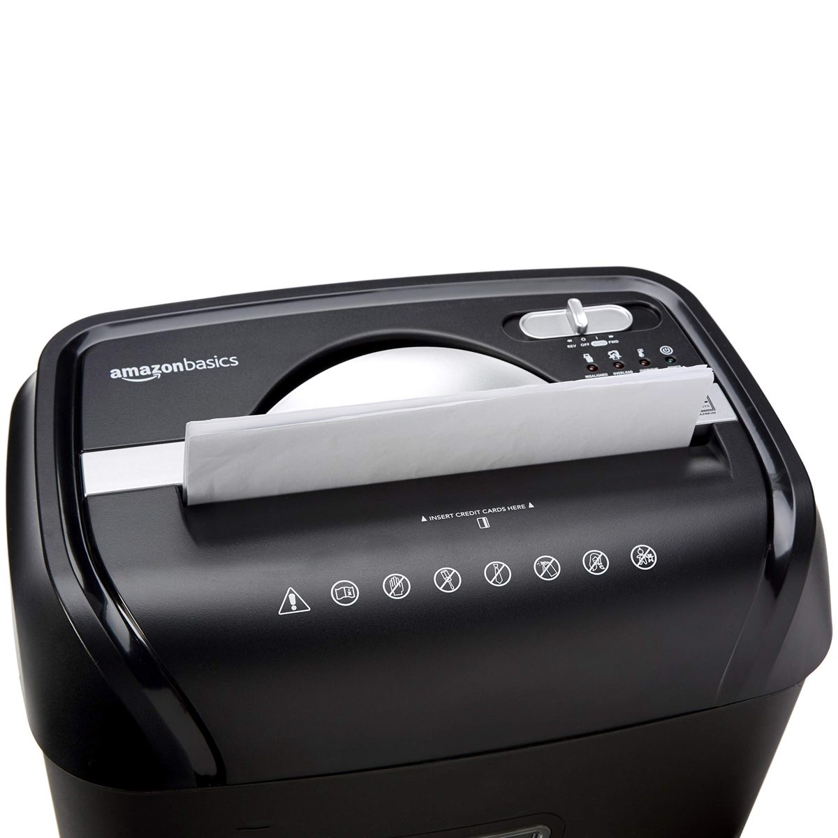 AmazonBasics 12-Sheet Cross-Cut Paper and Credit Card Home Office Shredder (Renewed)
