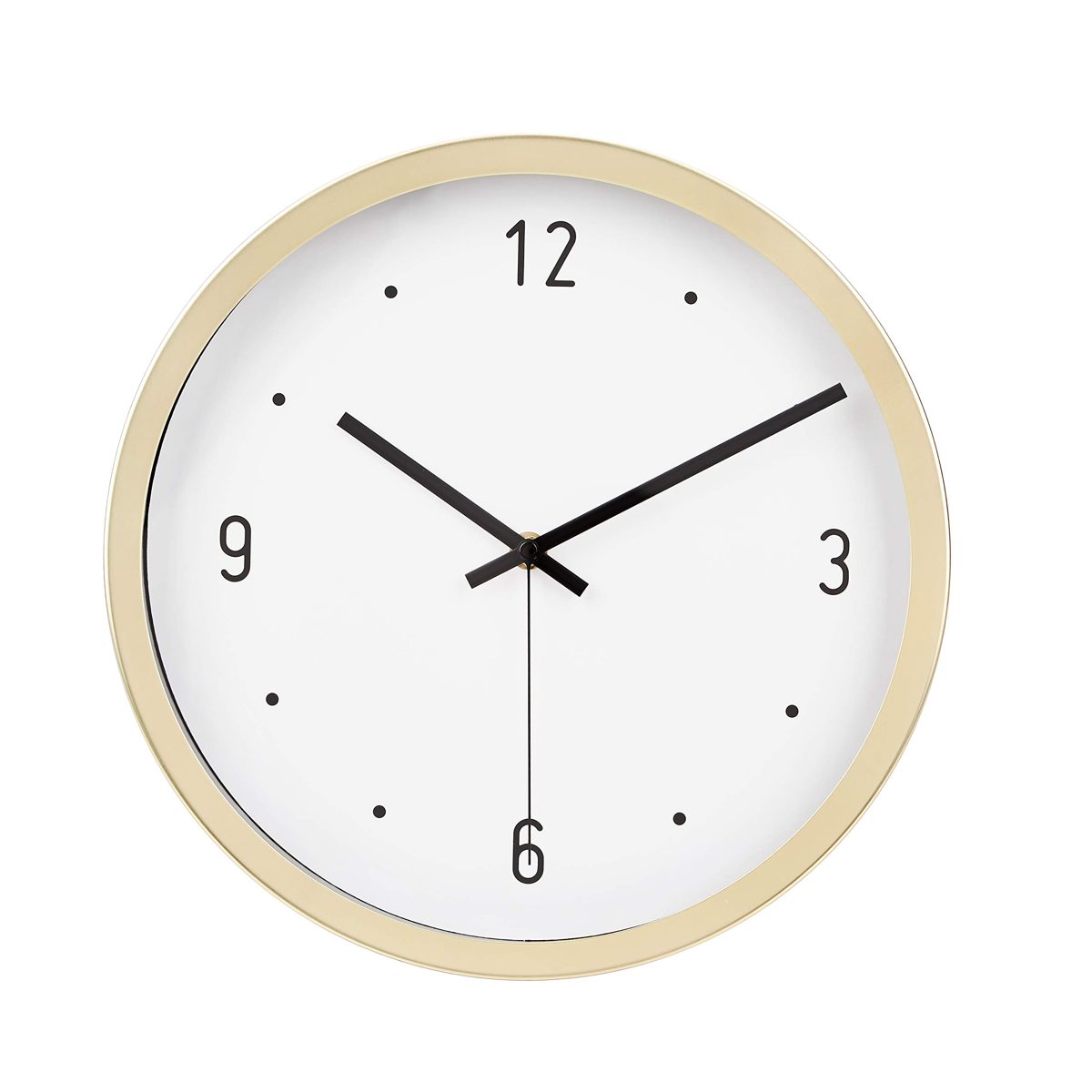 AmazonBasics 12" Brass Dot Wall Clock