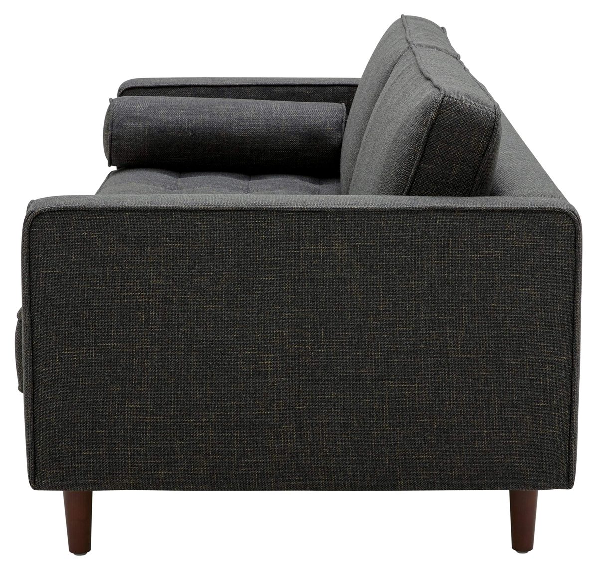 Amazon Brand – Rivet Aiden Mid-Century Sofa with Tapered Wood Legs, 74"W, Dark Grey