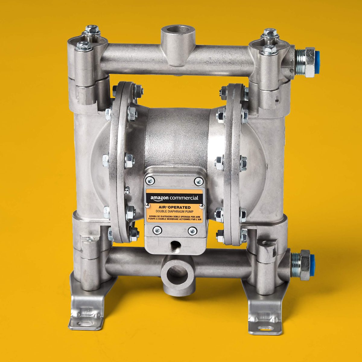 AmazonCommercial Heavy Duty Double Diaphragm Transfer Pump 1/2" Nitrile/NBR/Buna-N - 13GPM / 50LPM Aluminum Air Operated Pneumatic for Diesel, Grease, Kerosene & Oil
