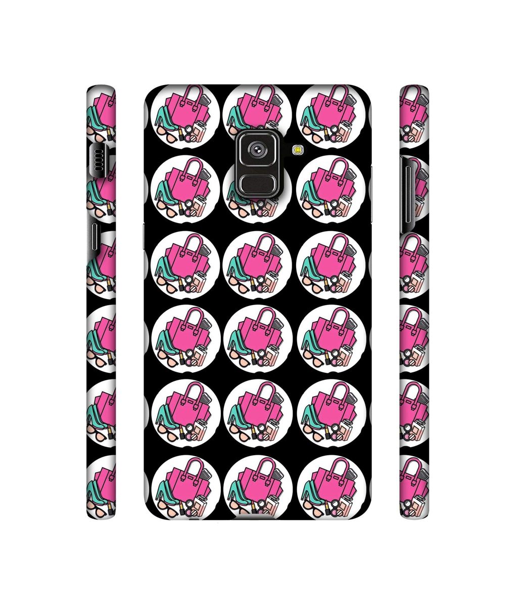 Amazon Brand - Solimo Designer Ladies Accessories Pattern 3D Printed Hard Back Case Mobile Cover for Samsung Galaxy A8 Plus