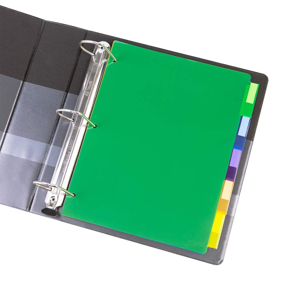 AmazonBasics 5-Tab Plastic Binder Dividers, 12 sets