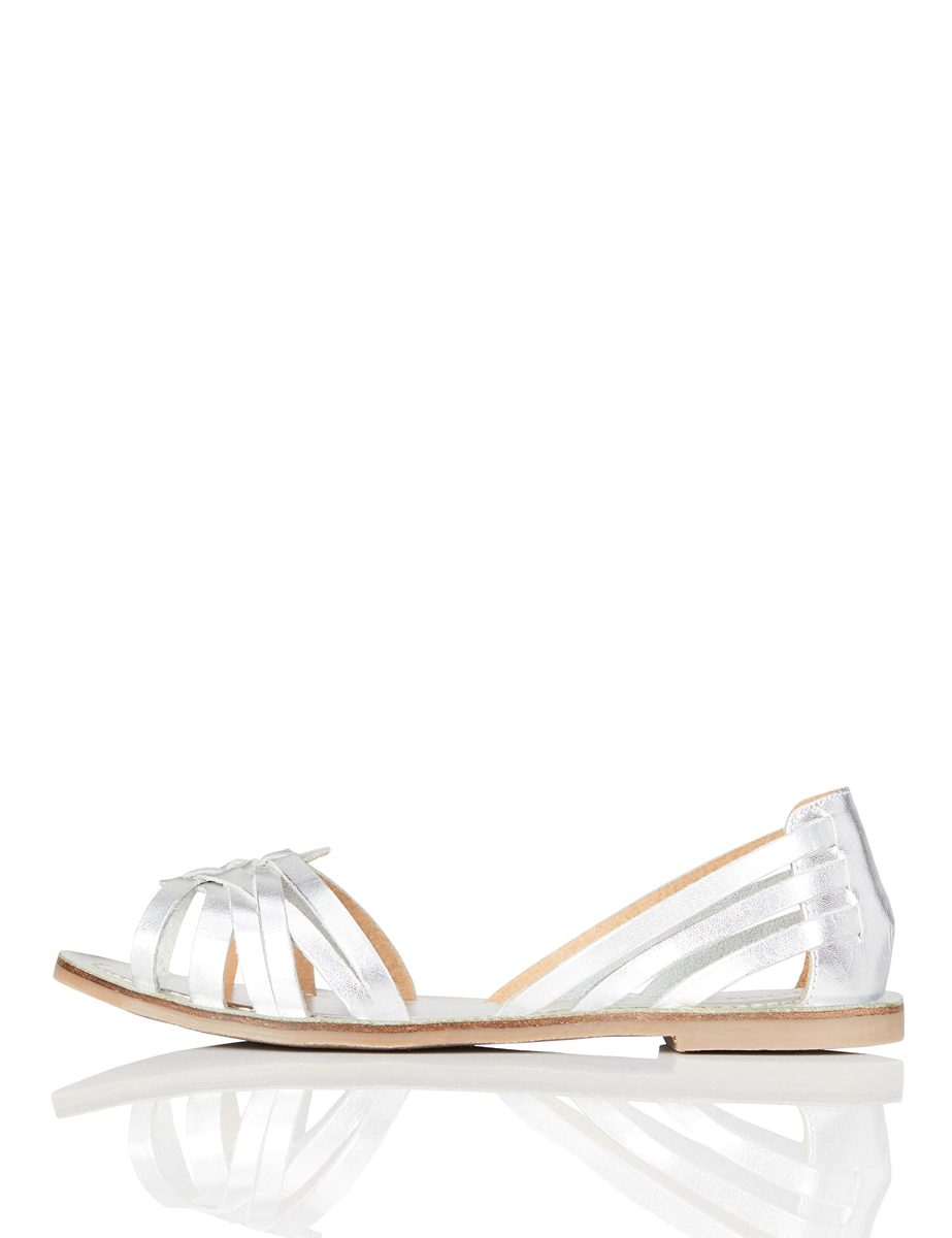 find. Women's #_Darling01W3 Open Toe Sandals, Silver, 6 UK
