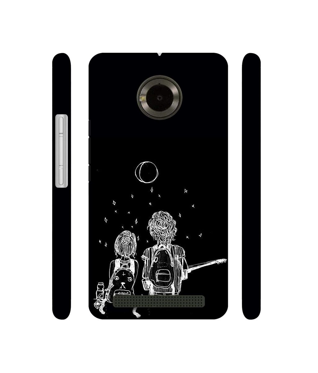 Amazon Brand - Solimo Designer Couples Sitting at Dark 3D Printed Hard Back Case Mobile Cover for Micromax YU Yuphoria AQ5010 / AO5010