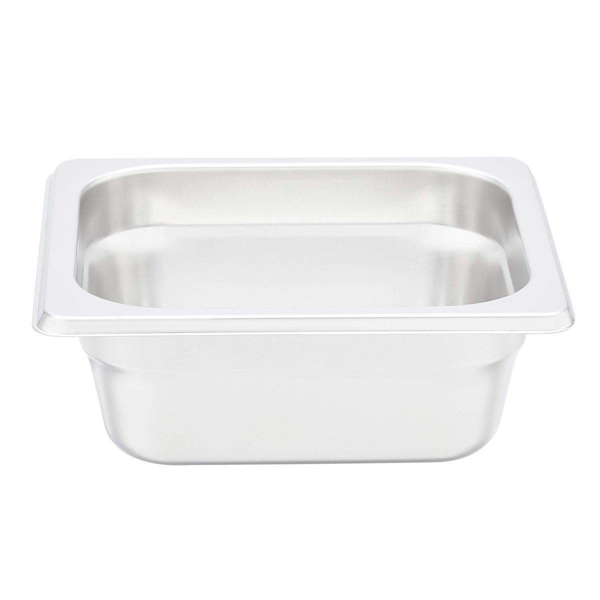 AmazonCommercial 1/6 Size x 2-1/2" Deep, Anti-Jam Stainless Steel Steam Table/Hotel Pan, 22 Gauge, Pack of 2