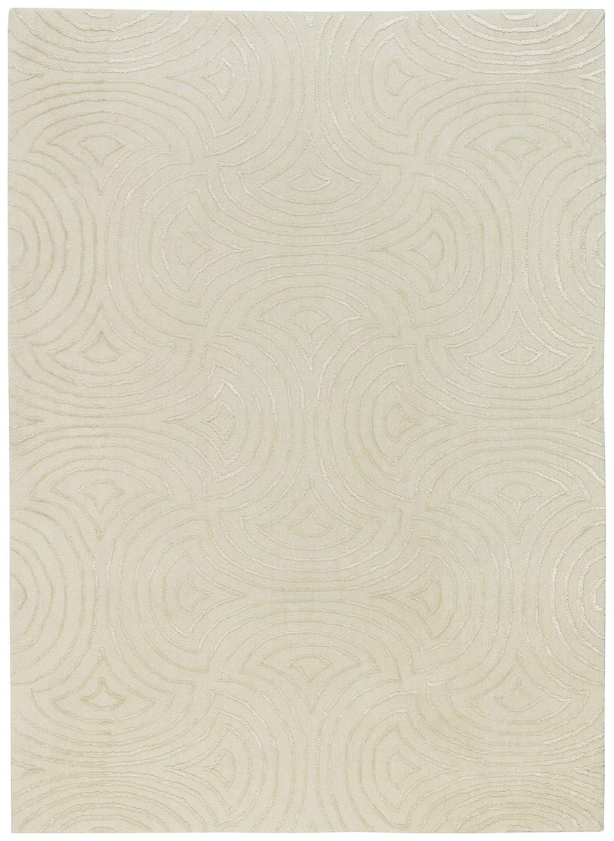 Amazon Brand – Rivet Modern Wave Cosmopolitan Area Rug, 5 x 7 Foot, Beige