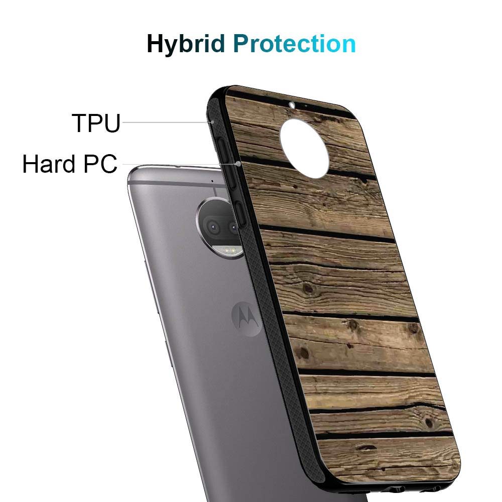 Amazon Brand - Solimo Designer Wooden Texture Printed Hard Back Case Mobile Cover for Moto G5S Plus (D204)