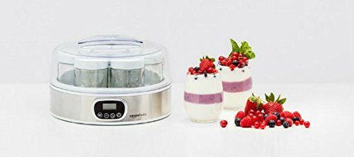 AmazonBasics Yoghurt Maker with Timer and 7 Glasses, Individual
