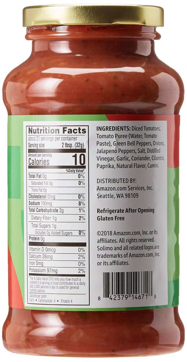 Amazon Brand - Solimo Medium Chunky Salsa, 24 Ounce