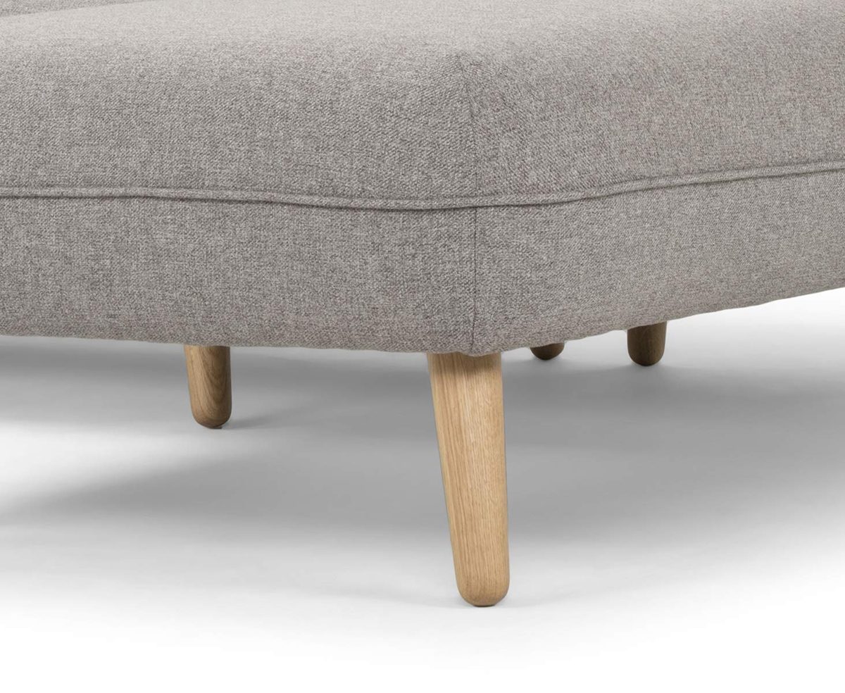 Amazon Brand - Movian Enan 3-Seater Upholstered L-Shaped Corner Sofa with Right Side Chaise, 266 x 86 x 73 cm, Stain-Resistant Polyester, Light Grey