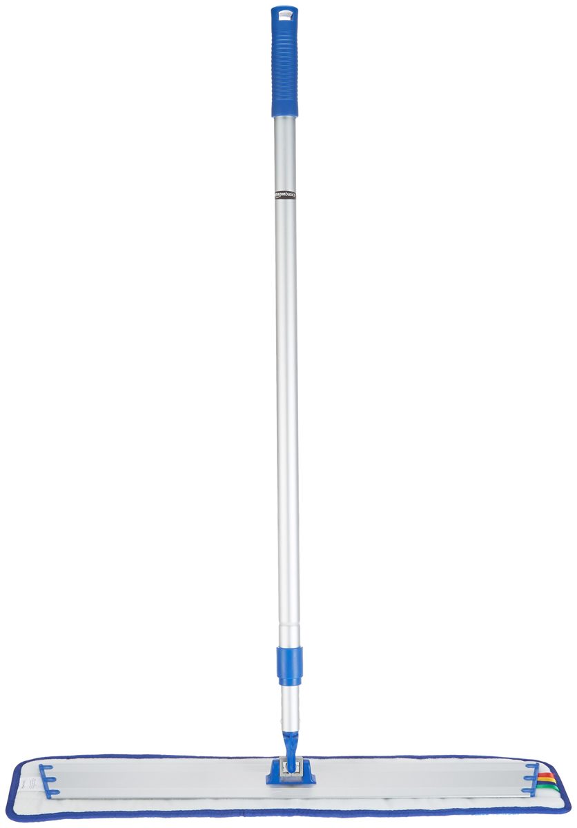 AmazonBasics 24 Inch Commercial Microfiber Dust Mop Frame Set, 6-Pack