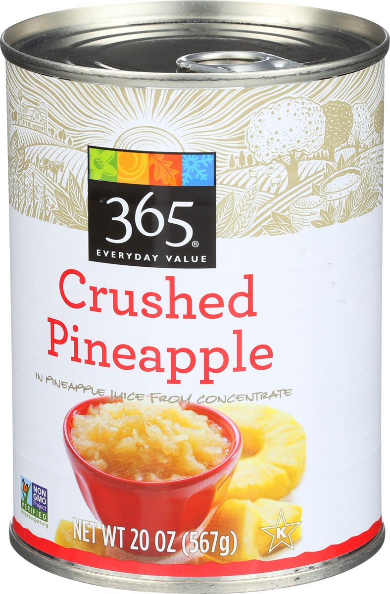 365 Everyday Value, Pineapple Crushed in Pineapple Juice from Concentrate, 20 oz