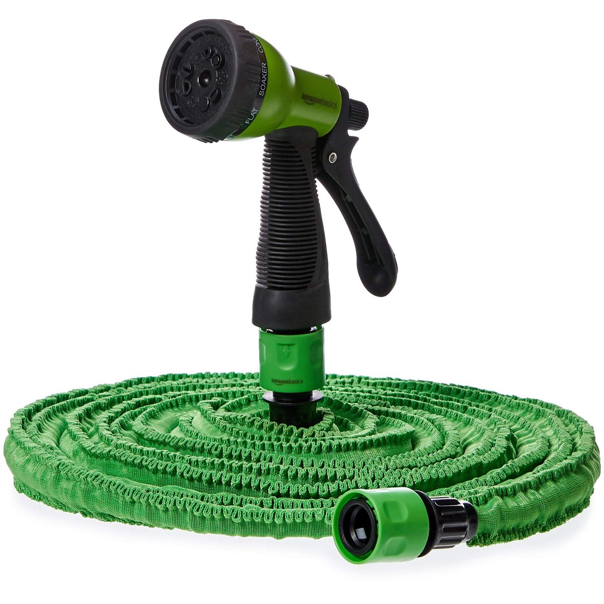 AmazonBasics Expandable Flexible Garden Hose, 15 m, with 9-Function Spray Gun