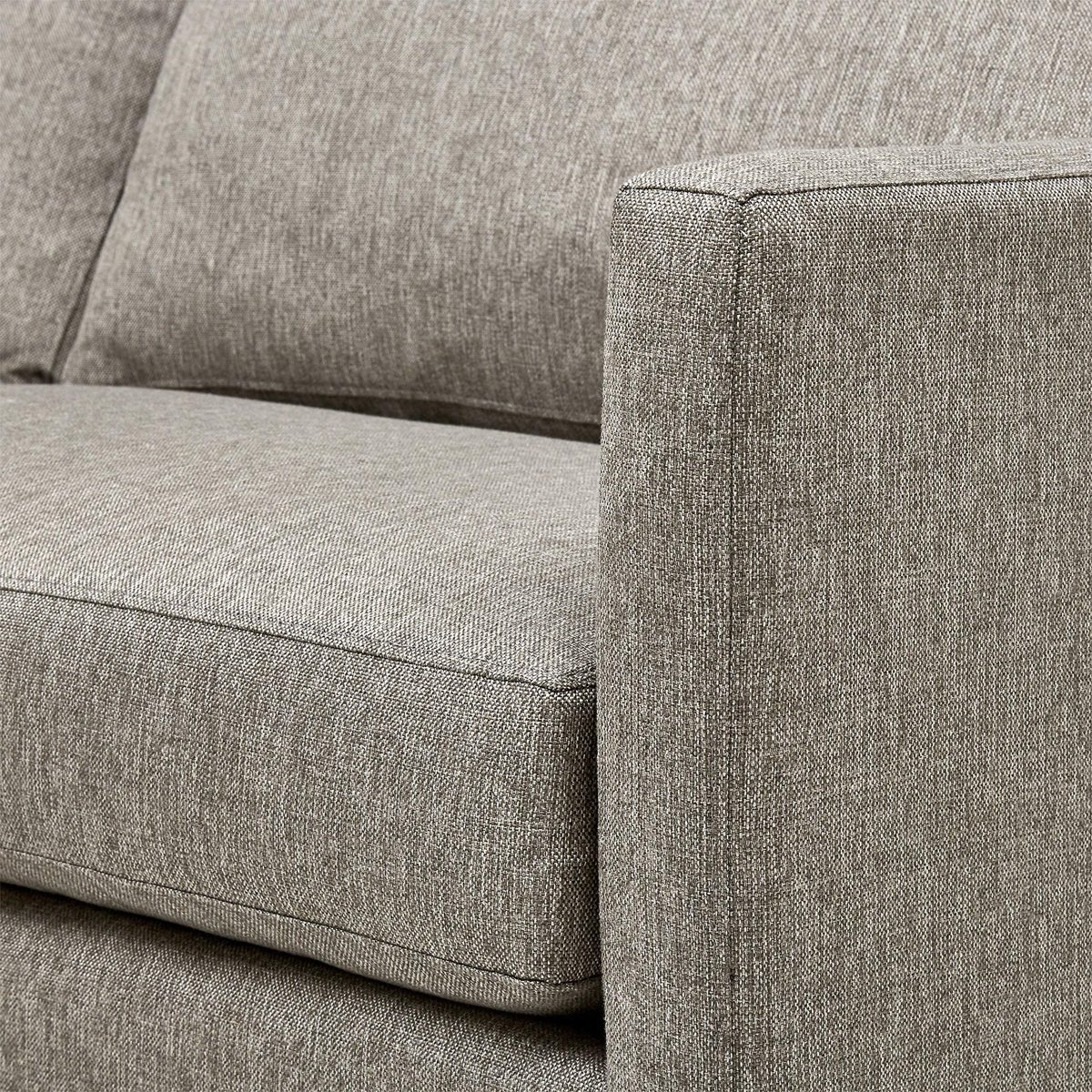 Amazon Brand – Stone & Beam Andover Modern Left Chaise Sofa Sectional, 126"W, Grey
