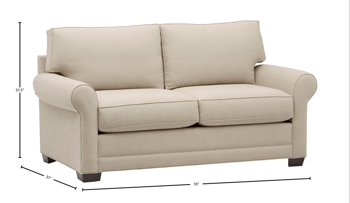 Stone & Beam Kristin Mid-Century Wood-Framed Sleeper Sofa, 76"W, Sand