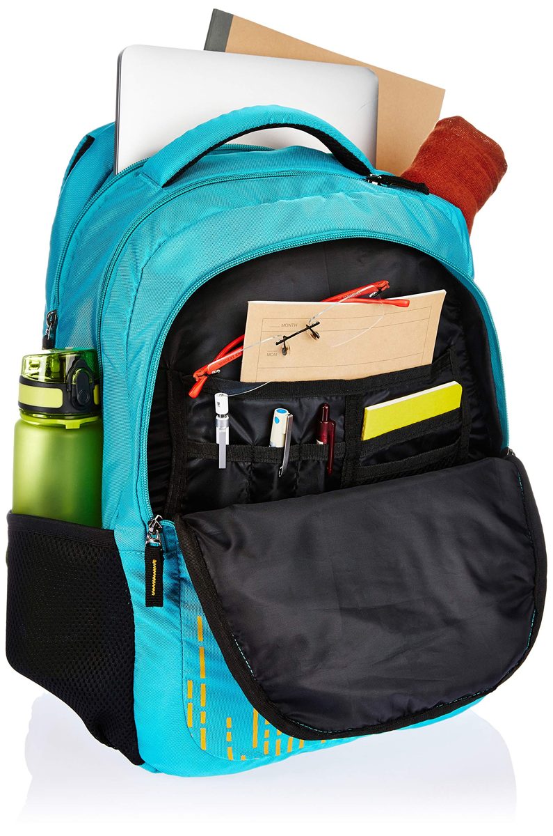 Amazon Brand - Solimo Trellis Laptop Backpack for 15.6-inch Laptops (31 litres,Turquoise)