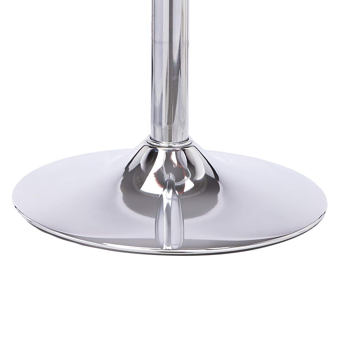 AmazonBasics Modern Adjustable Swivel Bar/Island Stools - PU with Chrome Air Lift - Set of 2, Cognac