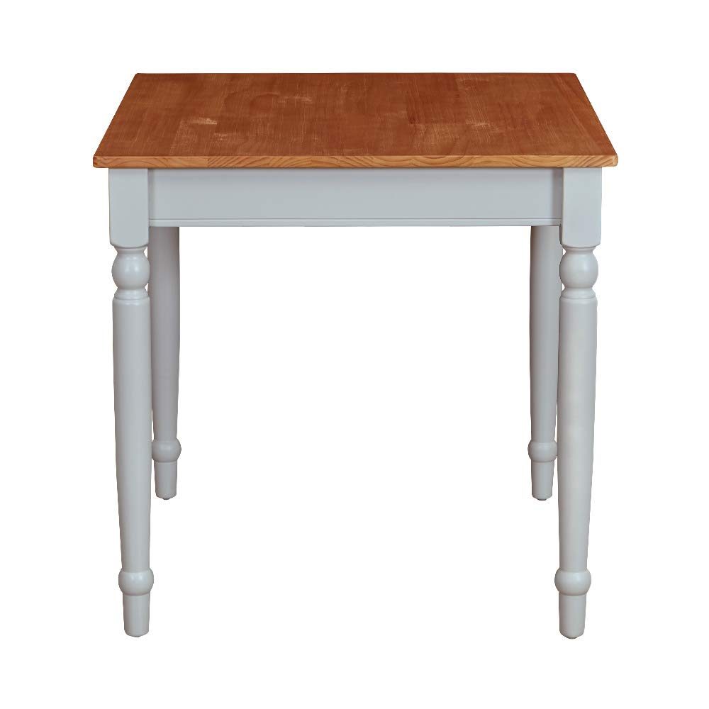 Amazon Brand – Ravenna Home Traditional Dining Table 29"H, Gray and Rustic Honey Pine