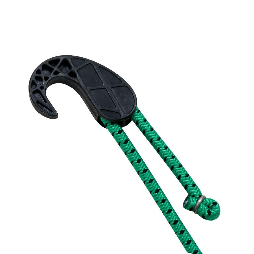 AmazonBasics Adjustable 48-Inch Bungee Cords, 2-Tone: Green + Black, 2-Pack (20-Piece)
