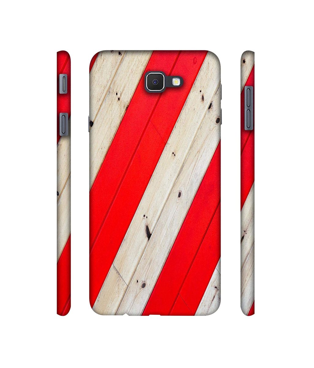 Amazon Brand - Solimo Designer Red and Cream Color Wood 3D Printed Hard Back Case Mobile Cover for Samsung Galaxy J5 Prime