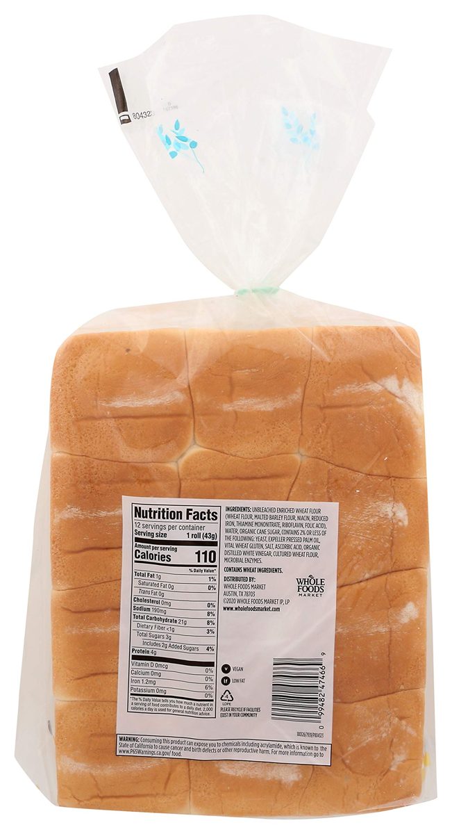 365 by Whole Foods Market, Limited Edition Dinner Rolls (12 Rolls), 18 Ounce