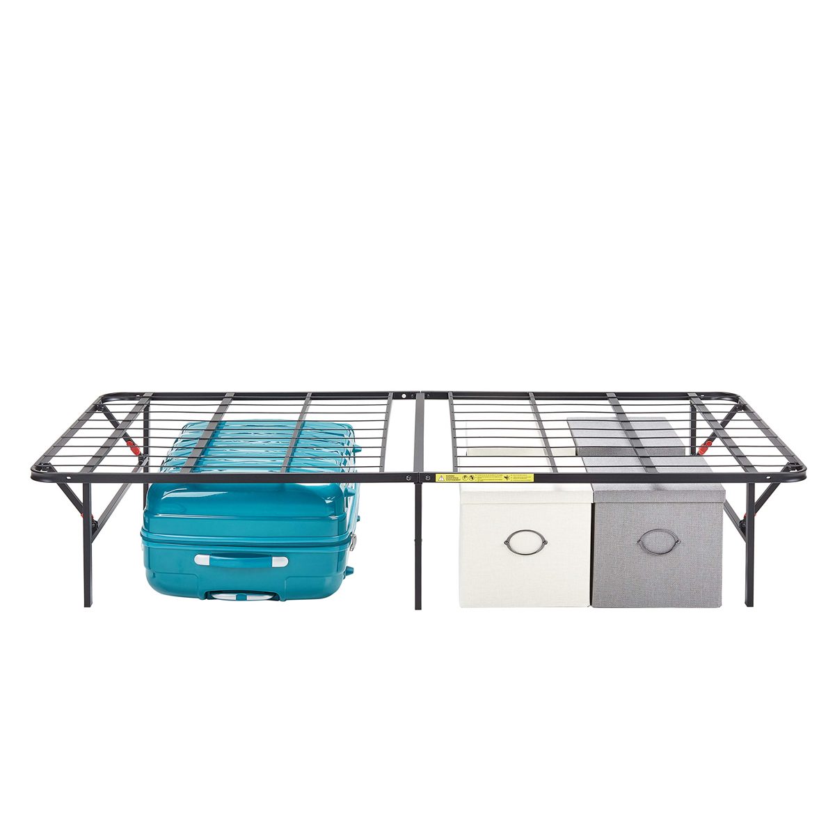 AmazonBasics Foldable, 14" Metal Platform Bed Frame with Tool-Free Assembly, No Box Spring Needed - California King