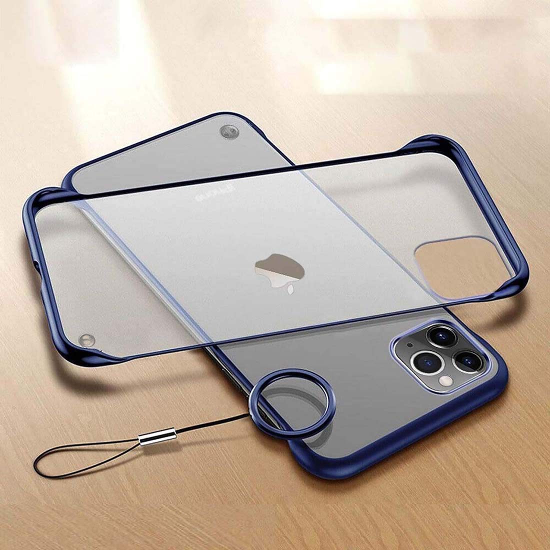 Amazon Brand - Solimo Mobile Cover (Transparent Hard Back & Slim) for Apple iPhone 11 Pro Max (Blue)