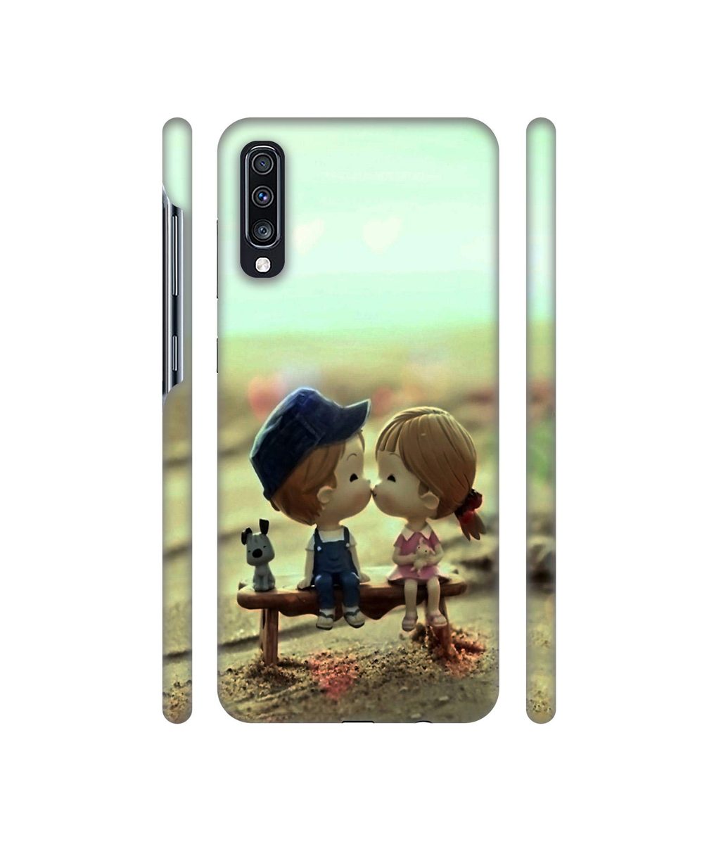 Amazon Brand - Solimo Designer Love Couples Pattern 3D Printed Hard Back Case Mobile Cover for Samsung Galaxy A70