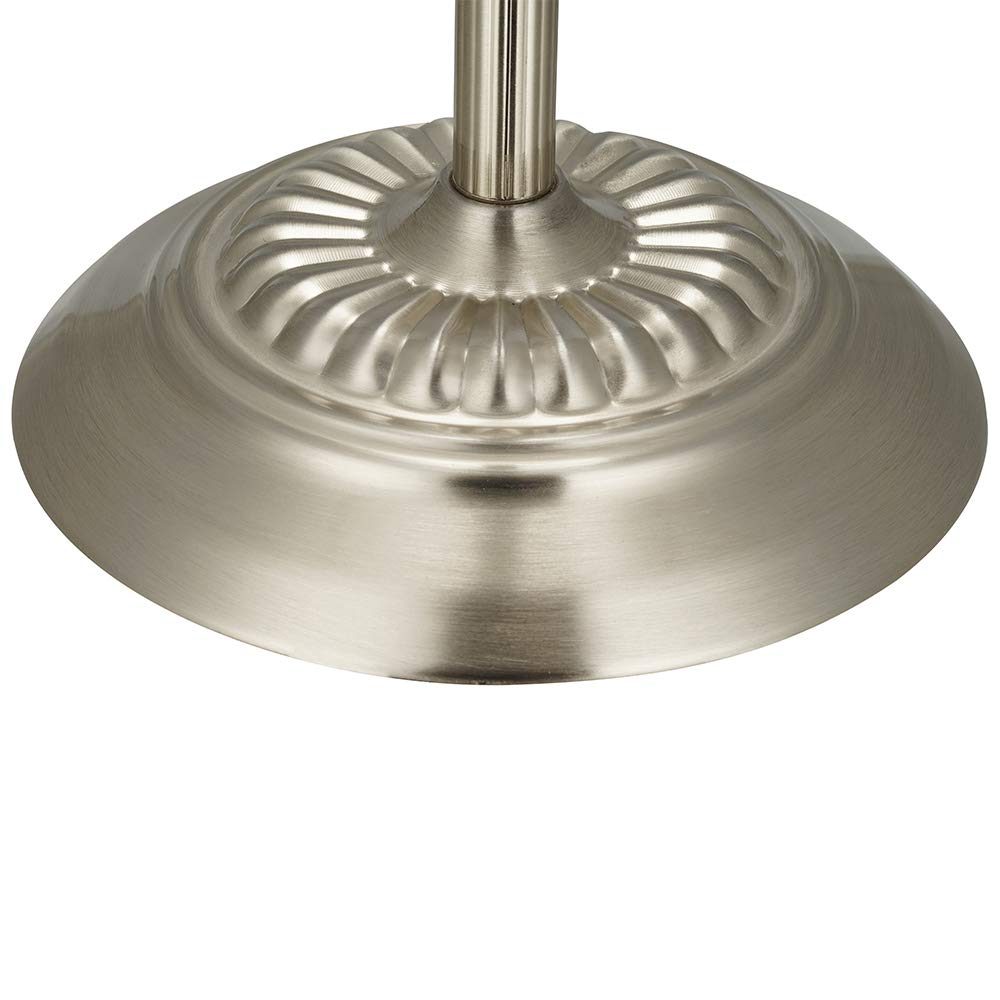 Amazon Brand – Ravenna Home Contemporary Banker's Desk Lamp with LED Light Bulb, 13.5"H, Brushed Nickel