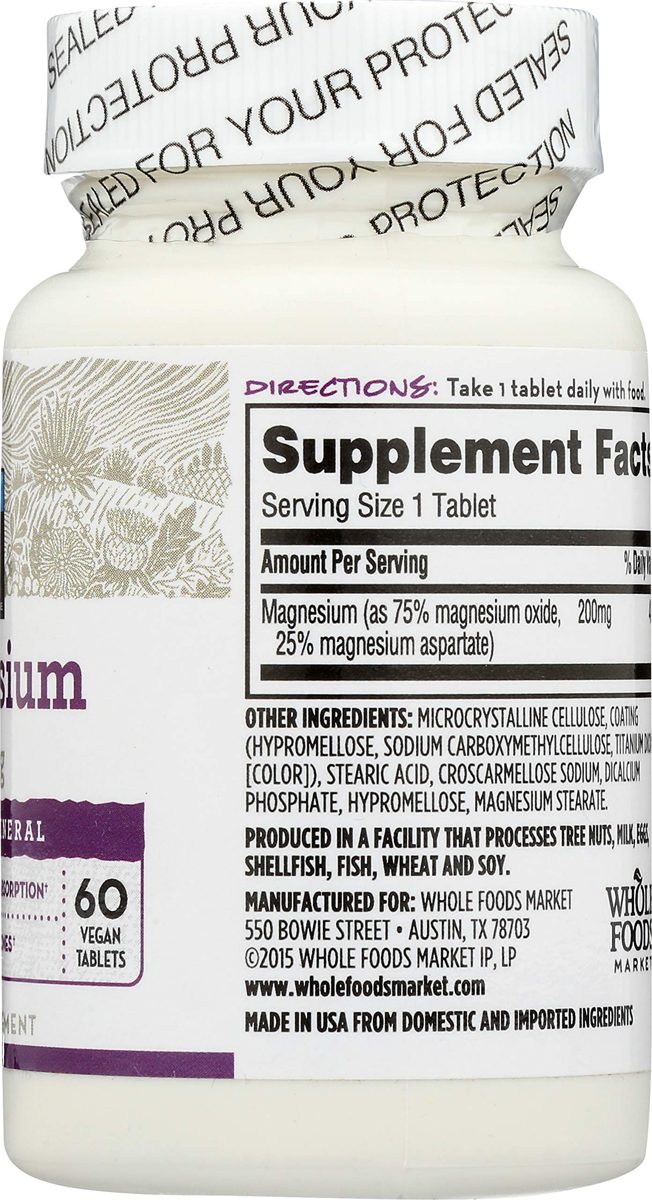 365 Everyday Value, Magnesium 200 mg, 60 ct