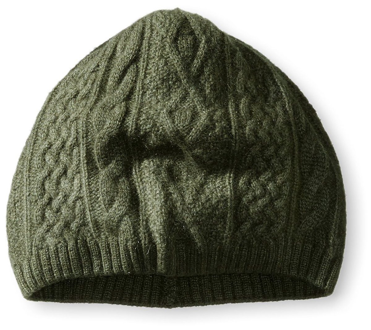 Thirty Five Kent Men's Cashmere Three Cable Hat, Green