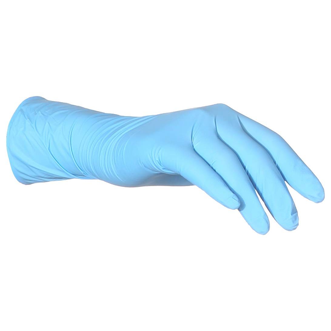 AmazonBasics Powder Free Disposable Nitrile Gloves, 5 mil, Blue, Size S, 100 per Pack, 10-Pack