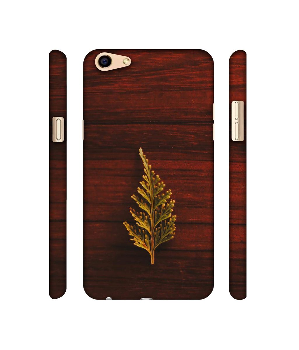 Amazon Brand - Solimo Designer Leaf on Wood 3D Printed Hard Back Case Mobile Cover for Oppo F3