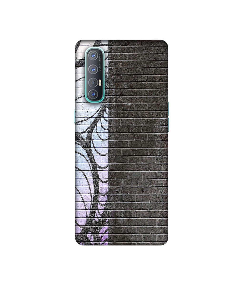 Amazon Brand - Solimo Designer Black and White Brick 3D Printed Hard Back Case Mobile Cover for Oppo Reno 3 Pro