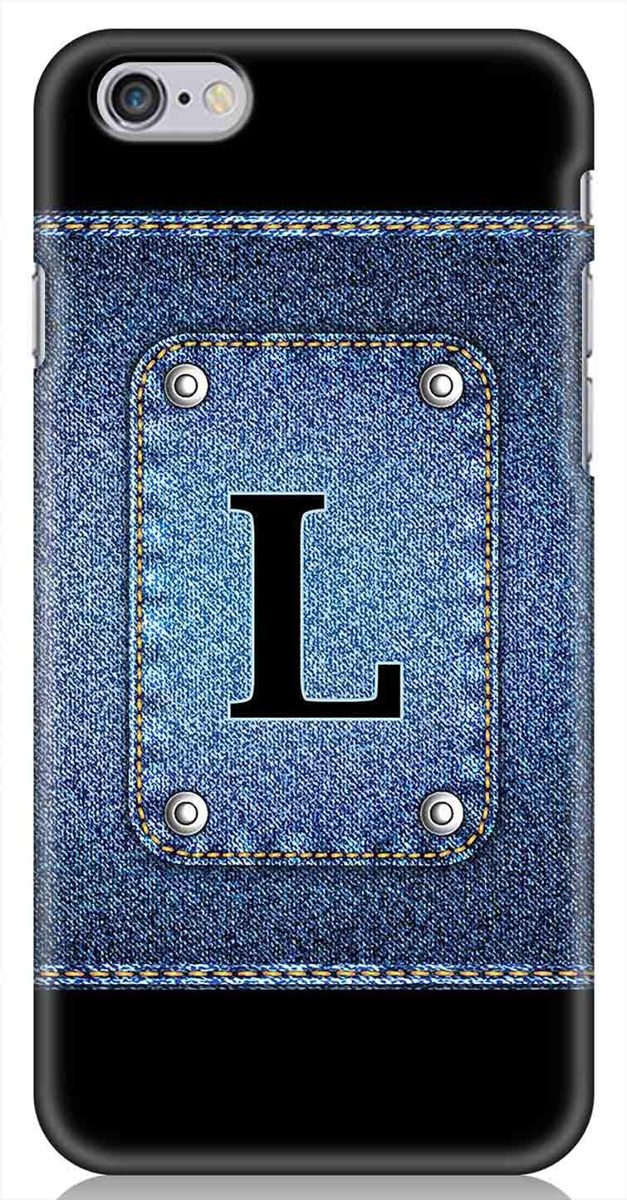 Amazon Brand - Solimo Designer Button Jeans Alphabet-L 3D Printed Hard Back Case Mobile Cover for Apple iPhone 6s