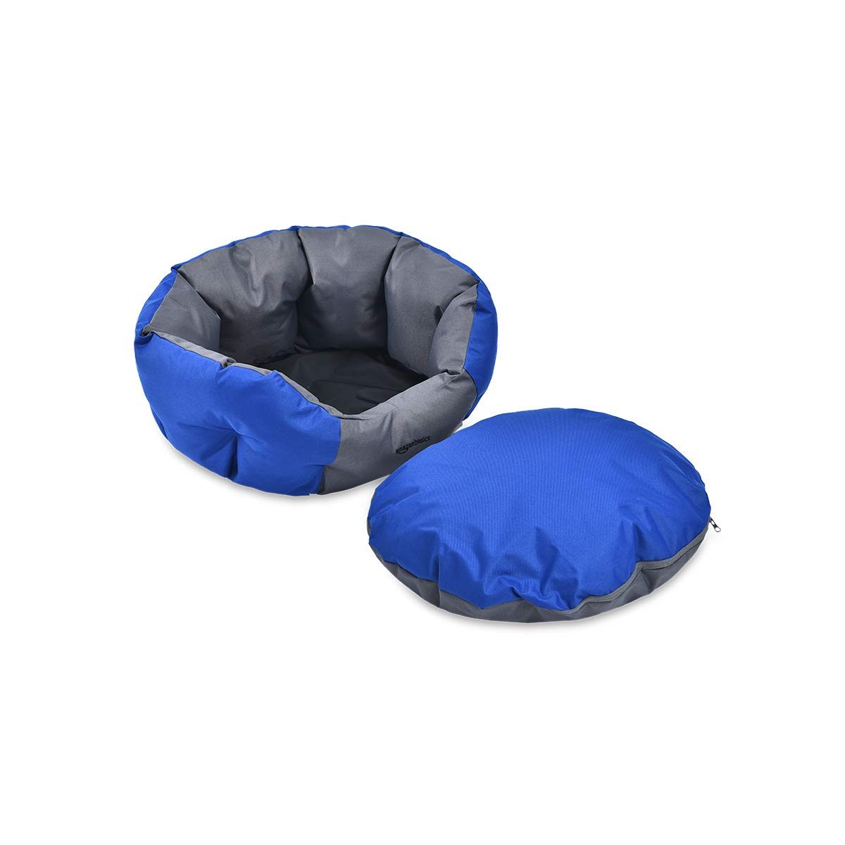 AmazonBasics Water-Resistant Pet Bed for Small Dogs - Oval, Royal Blue, 22.8-Inch