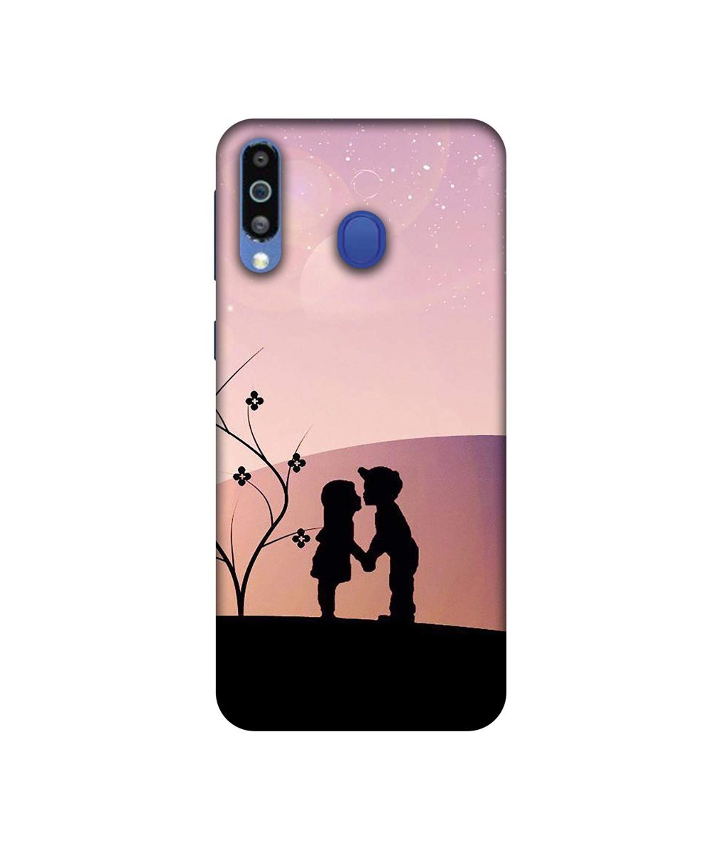 Amazon Brand - Solimo Designer Kiss-ing Couple 3D Printed Hard Back Case Mobile Cover for Samsung Galaxy M21