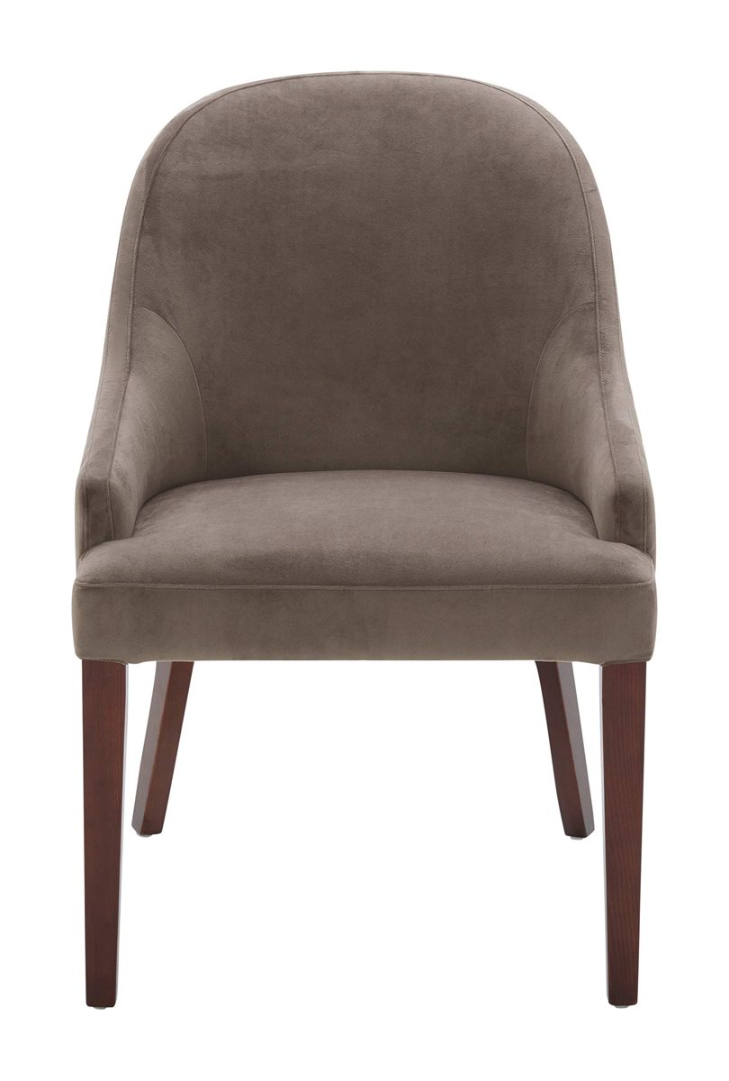 Amazon Brand – Rivet Contemporary Curved Channel-Back Dining Chair, 35"H, Otter Grey