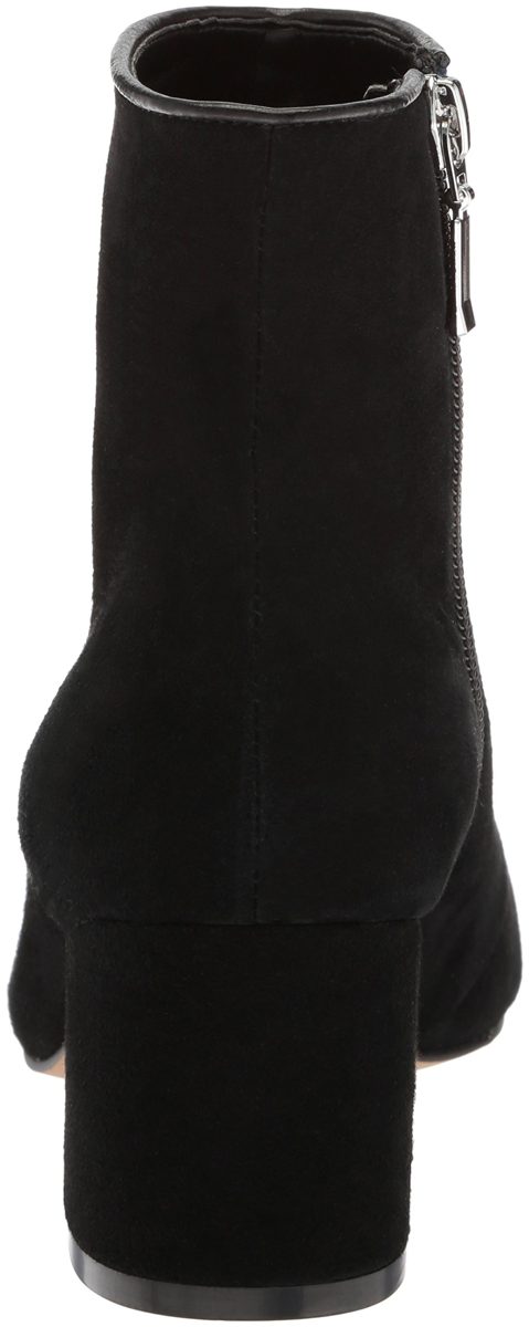 Amazon Brand - The Fix Women's Daniella Block-Heel Ankle Bootie Boot, Black Suede, 6.5 B US