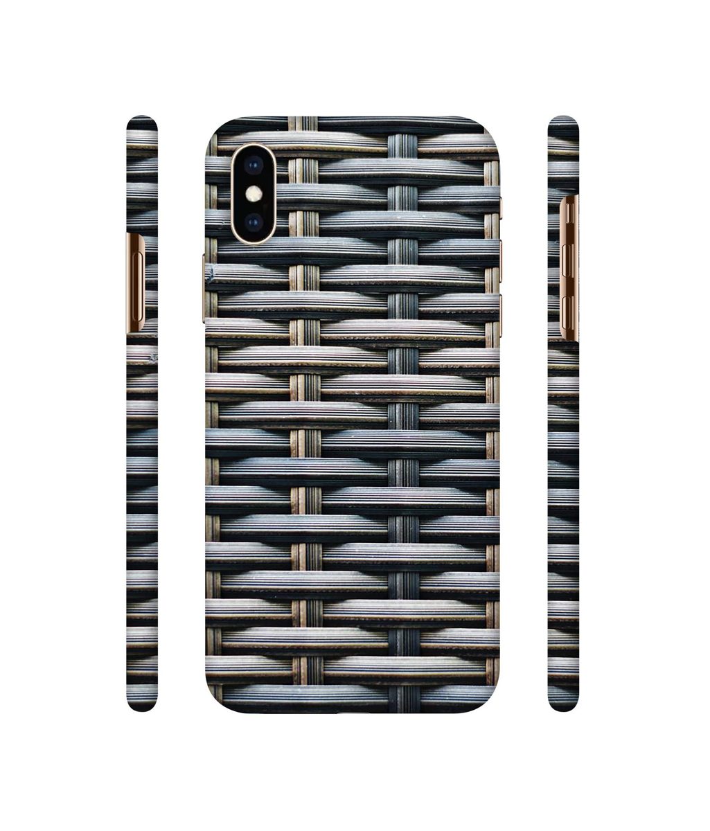 Amazon Brand - Solimo Designer Wooden Blocks Checks 3D Printed Hard Back Case Mobile Cover for Apple iPhone Xs Max