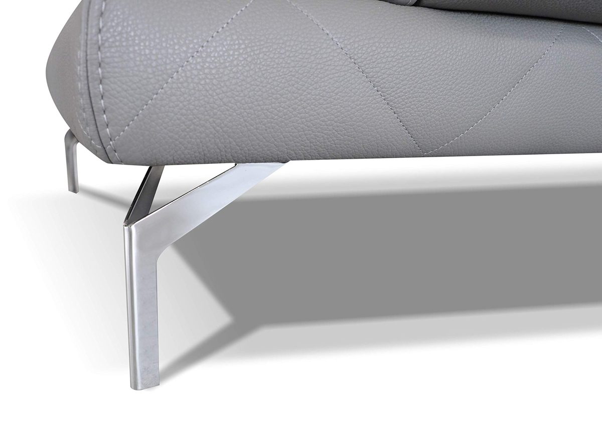 Amazon Brand - Alkove Marlow Hand-Crafted Leather Sofa, 2 Seater Maxi, 92 x 190 x 88cm, Light Grey